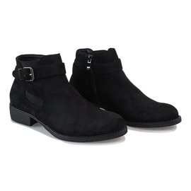 Bottines à talons en daim noir Y-002 le noir 2