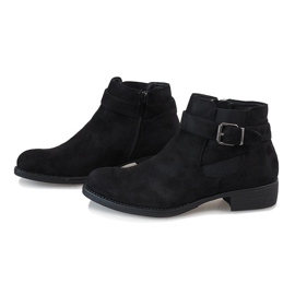 Bottines à talons en daim noir Y-002 le noir 4