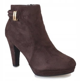 Bottines en daim marron sur le poste 3263 brun 1