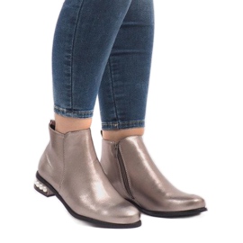 LEI-189 bottes argent avec perles gris 2