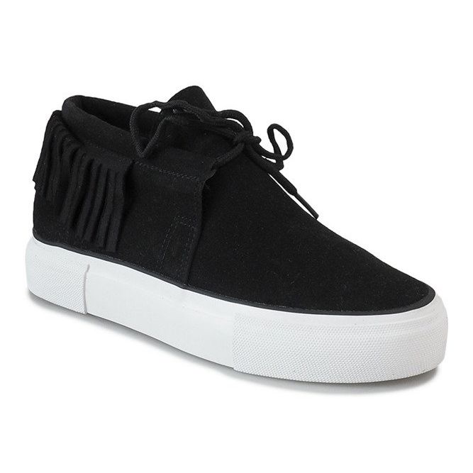 Creepers noirs à franges bohèmes A-63 le noir 1
