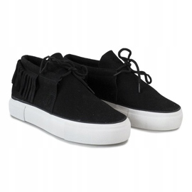 Creepers noirs à franges bohèmes A-63 le noir 2
