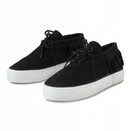 Creepers noirs à franges bohèmes A-63 le noir 3