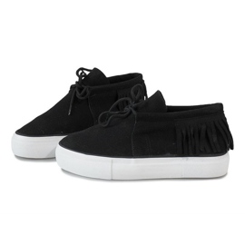 Creepers noirs à franges bohèmes A-63 le noir 4