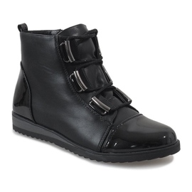 Bottines noires à lacets TL-20 le noir 1