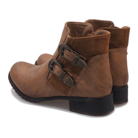 Bottines camel à boucles 2993 brun 3