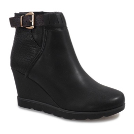 Bottes compensées isolées unies noires 3167-1 le noir 1
