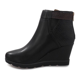 Bottes compensées isolées unies noires 3167-1 le noir 2