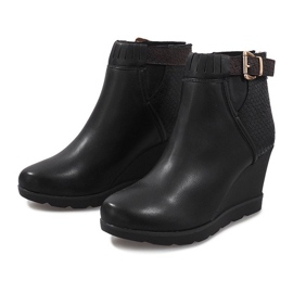 Bottes compensées isolées unies noires 3167-1 le noir 3