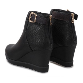 Bottes compensées isolées unies noires 3167-1 le noir 5