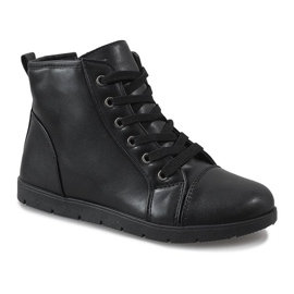 Bottines noires à lacets MY551-2T le noir 1