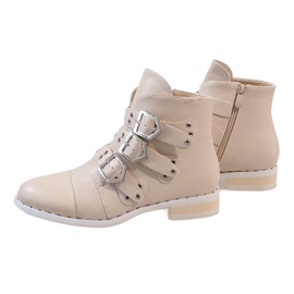 Bottes beiges à boucles 7161-PA 4