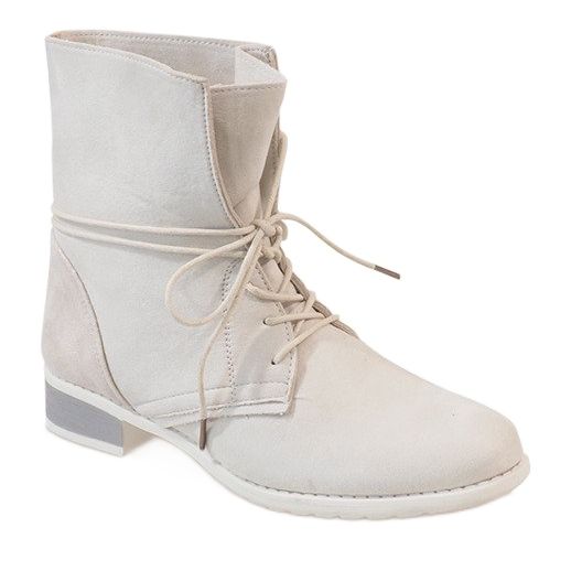 Bottines en daim beige 16006-53 1