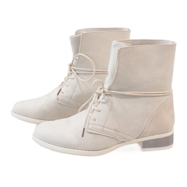 Bottines en daim beige 16006-53 3