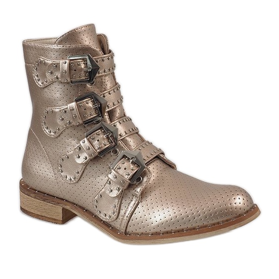 Bottes dorées avec boucles CLS-57 1