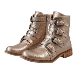 Bottes dorées avec boucles CLS-57 d'or 3