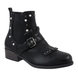 Bottines noires à talons YBS2310 le noir 1