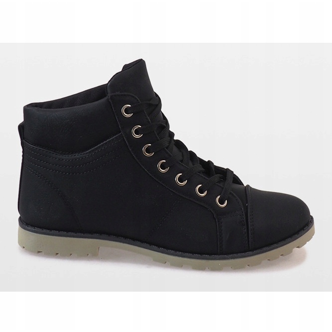 Bottines noires à lacets BK-77 le noir 2