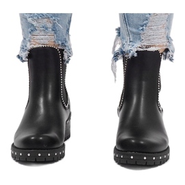 Bottes isolées noires à crampons 17031-25 le noir 1