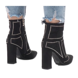 Bottines cloutées en daim 1932 le noir 2