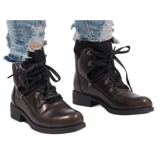 Bottines à lacets marron HQ8775 brun 1