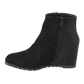 Bottines en daim noir boho JKD-39 1