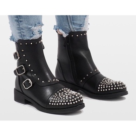 Bottes isolées noires à crampons HQ1268 le noir 1