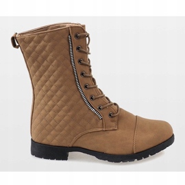 Bottines matelassées beiges B01 2