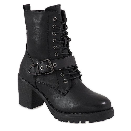 Bottines noires sur le poteau S167 le noir 1 Bottines noires sur le poteau S167 le noir 1