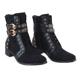 Bottines en daim noir 9243 le noir 2