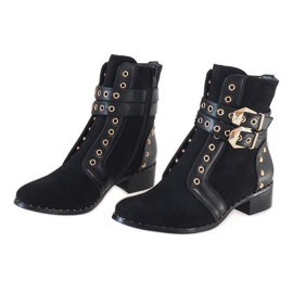 Bottines en daim noir 9243 le noir 3