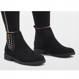 Queen Vivi Bottines Jodhpur en daim noir 108-107 1