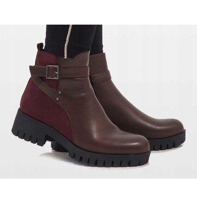 Marquiiz Bottines bordeaux élégantes C-7210 rouge 2