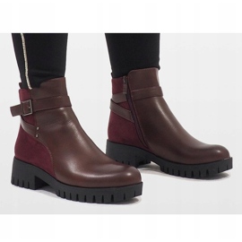 Marquiiz Bottines bordeaux élégantes C-7210 rouge 1