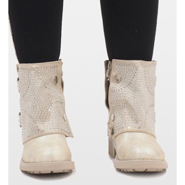 Marquiiz Bottes ornées d'or 6352-PA doré 1