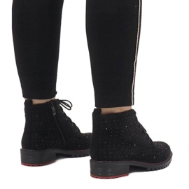 Bottines en daim noir à sequins 1013 le noir 3