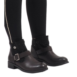 Marquiiz Bottines noires ornées BY95 le noir 1