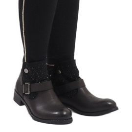 Marquiiz Bottines noires ornées BY95 le noir 2