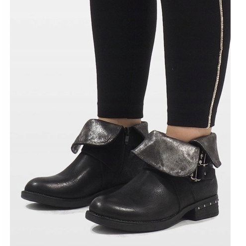 Marquiiz Bottines portefeuille noires F2083 1