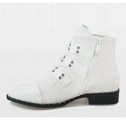 Bottes blanches à boucles 17018-94A 2