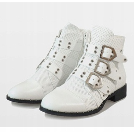 Bottes blanches à boucles 17018-94A 3