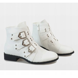 Bottes blanches à boucles 17018-94A 4