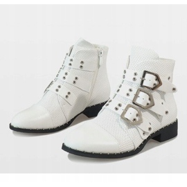 Bottes blanches à boucles 17018-94A 5