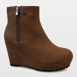 Bottes compensées isolées solides Camel 3128-1 Camel brun 1