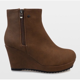 Bottes compensées isolées solides Camel 3128-1 Camel brun 2