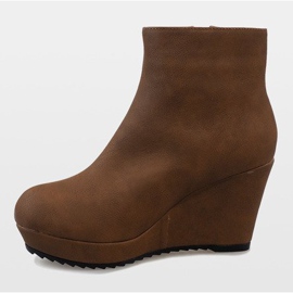 Bottes compensées isolées solides Camel 3128-1 Camel brun 3