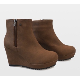 Bottes compensées isolées solides Camel 3128-1 Camel brun 4