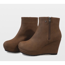 Bottes compensées isolées solides Camel 3128-1 Camel brun 5