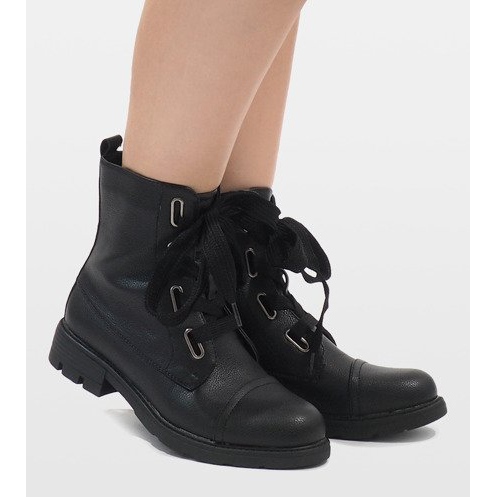 Kayla Shoes Bottines noires à lacets S161 1