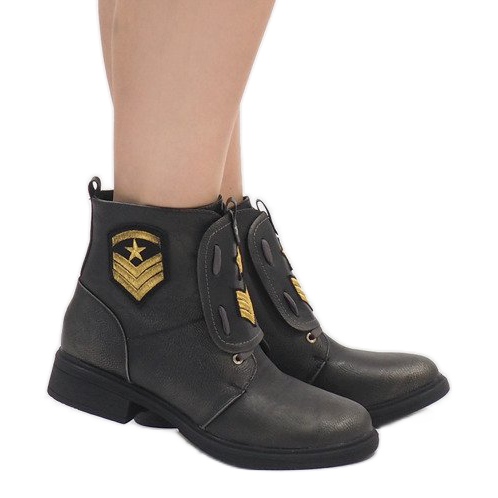 Mulanka Bottes militaires grises H-4 1